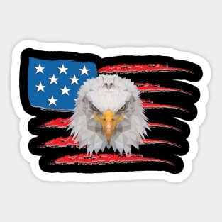 Low Poly Eagle Wild Animal USA Sticker